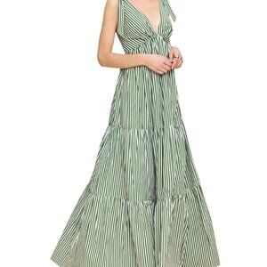 Louise New York Betsy Dress in Vert Stripe